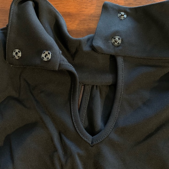 I.N.C. Black Keyhole Neck Dress with Bell Sleeves. Size S petite. - Picture 8 of 8